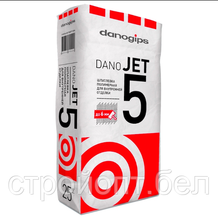 Полимерная шпатлевка DANOGIPS DANO JET 5, 25 кг, РФ, фото 2