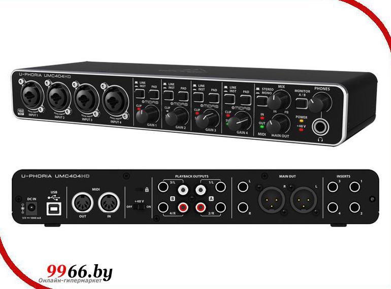 Аудиоинтерфейс Behringer U-PHORIA UMC404HD - фото 1 - id-p93639109