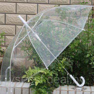 Зонт-трость Прозрачный купол (Transparent umbrella) SU 0009 - фото 3 - id-p101139900