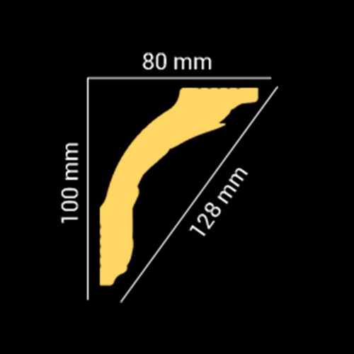 Потолочный плинтус GLANZEPOL GP13 (100*80*2000мм) - фото 3 - id-p101149543