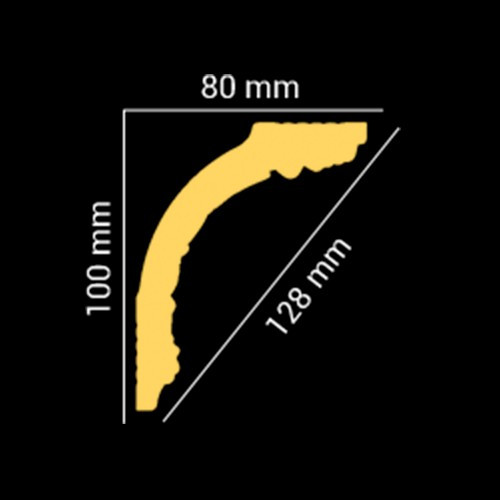 Потолочный плинтус GLANZEPOL GP14 (100*80*2000мм) - фото 3 - id-p101149547