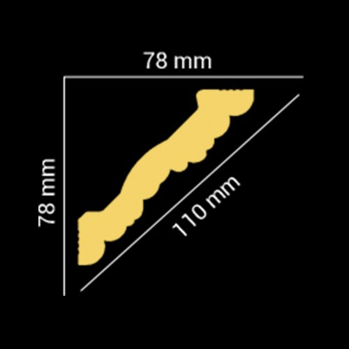 Потолочный плинтус GLANZEPOL GP16 (78*78*2000мм) - фото 3 - id-p101149553
