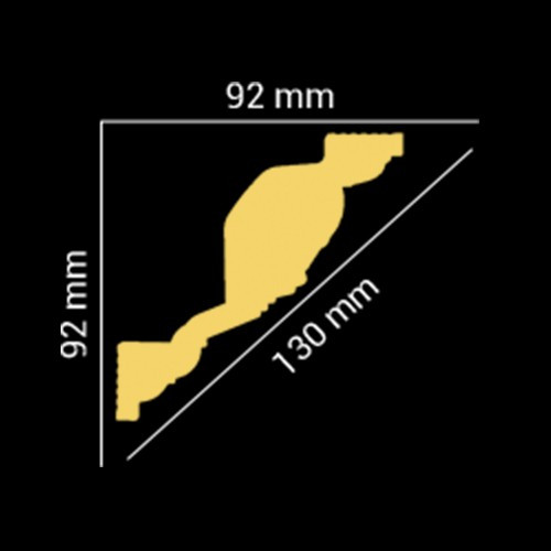 Потолочный плинтус GLANZEPOL GP18 (92*92*2000мм) - фото 3 - id-p101149555