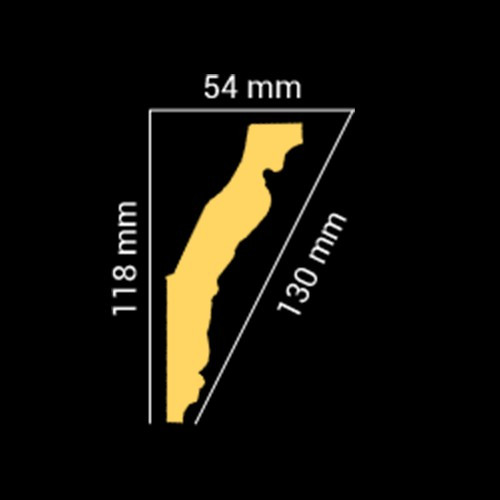 Потолочный плинтус GLANZEPOL GP26 (118*54*2000мм) - фото 3 - id-p101149582