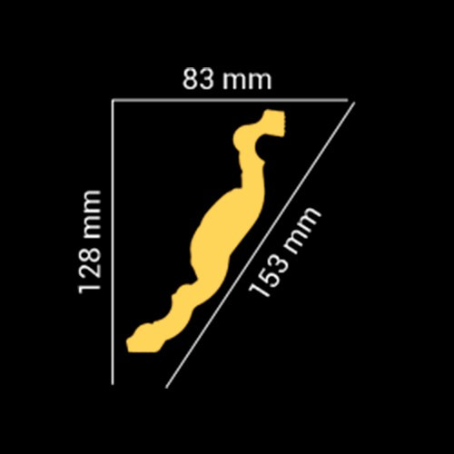 Потолочный плинтус GLANZEPOL GP5 (128*83*2000мм) - фото 7 - id-p101149634