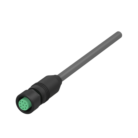 Circular connector M12 4-pin/5-pin/8-pin with coupling ring, plastic, фото 2