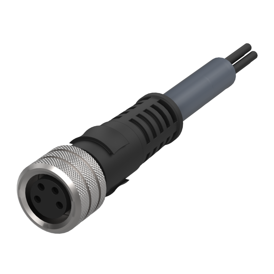 Circular connector M8 3-pin with coupling ring