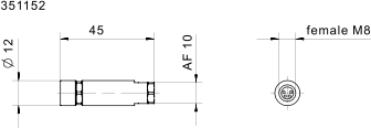 Circular connector M8 4-pin with coupling ring - фото 2 - id-p101153100