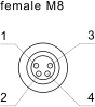 Circular connector M8 4-pin with coupling ring - фото 3 - id-p101153100