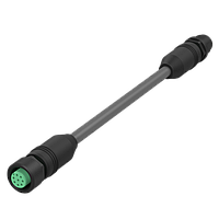 Circular connector M12 4-pin/5-pin, angled, with coupling ring, plastic