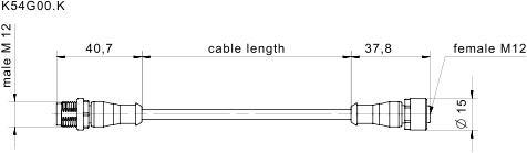 Circular connector M12 4-pin/5-pin, angled, with coupling ring, plastic - фото 2 - id-p101153107