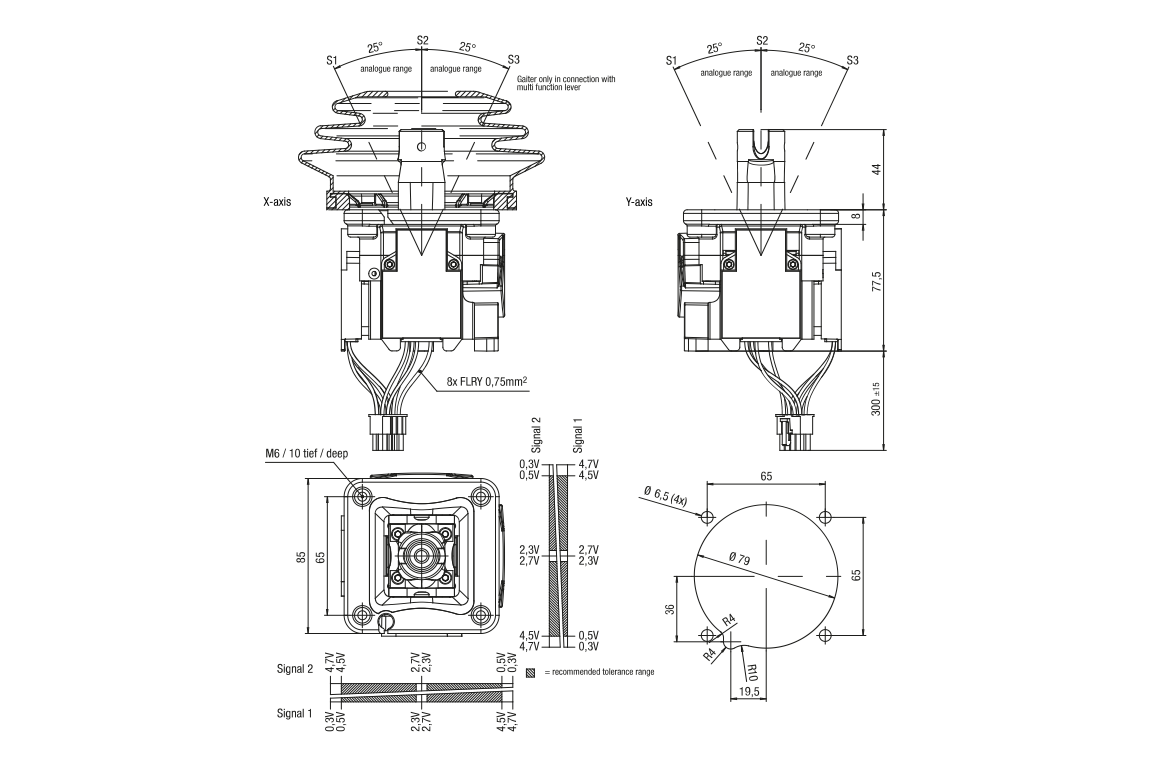 Heavy duty joystick J6 base - фото 2 - id-p101153249