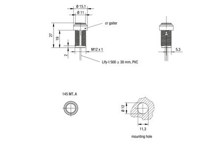 Micro push button switch 145MA, фото 2