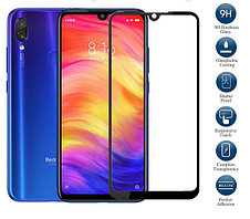 Защитное стекло Full-Screen для Xiaomi Redmi Note 7 черный (полноразмерное)