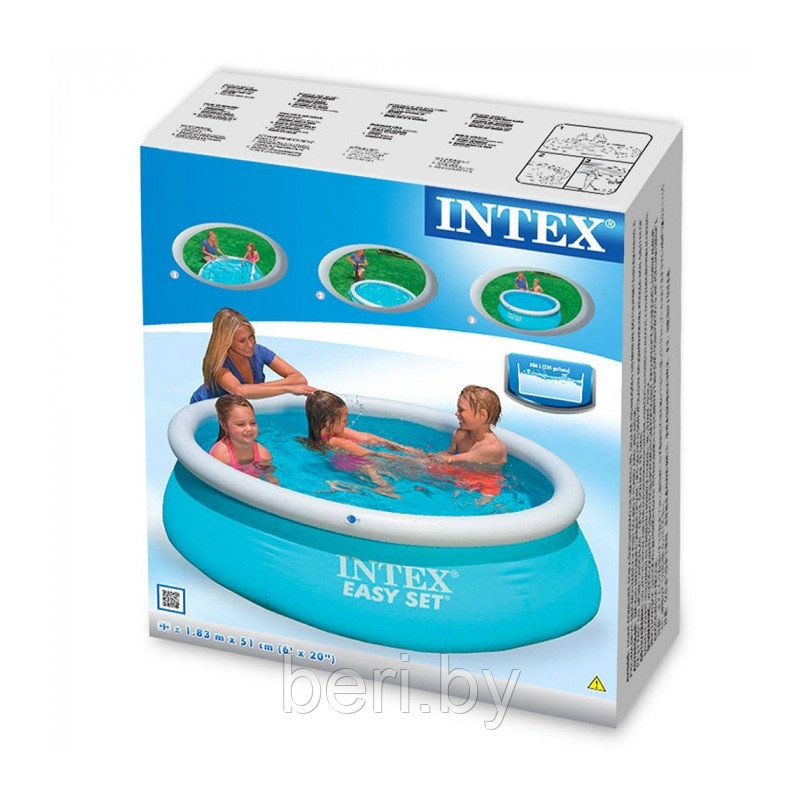 Надувной бассейн INTEX 28101 EASY SET 183x51см, интекс - фото 7 - id-p100036181