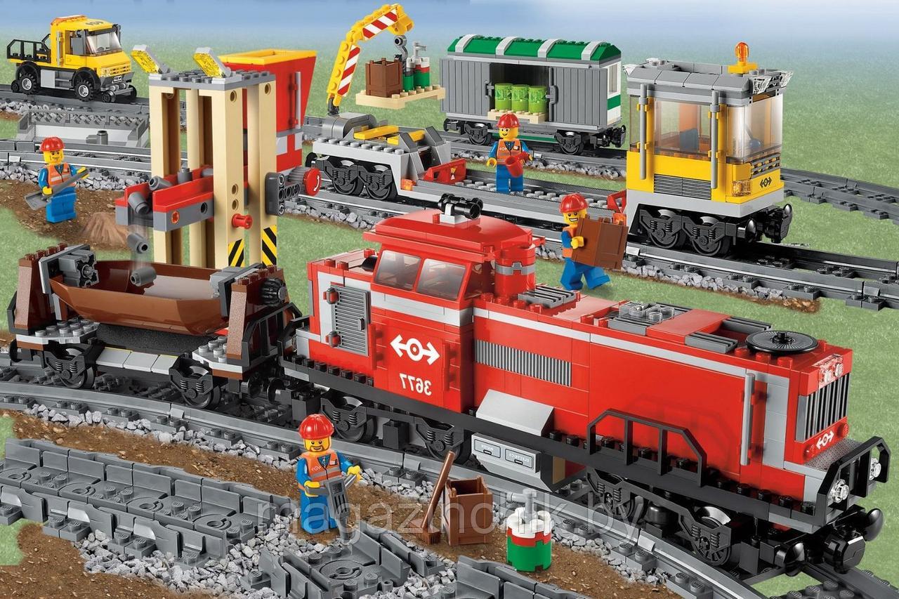 Красный товарный поезд Lepin 02039, на управлении, аналог Лего Сити 3677 - фото 9 - id-p101182687