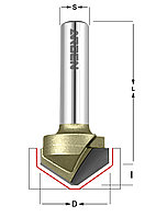 Фреза пазовая конусная V-образная для Alucobond R=23.8 D=15.88x11.5x48 (i1=1.36)x47 S=8 Z2 HW ARDEN