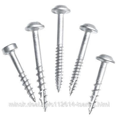 Саморезы UT оцинкованный шуруп MAXI-LOC 1-1/2"(38мм)(d шляпки=9.1 d самореза=4.1 шаг 3мм 250шт. Uniqtool - фото 2 - id-p101220743