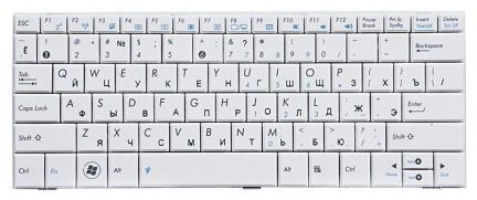 Клавиатура нeтбука ASUS Eee PC 1001 белая