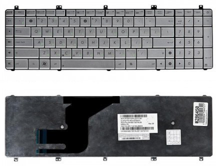 Клавиатура ноутбука ASUS N55 серебристая