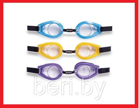 INTEX 55602 Очки для плавания "Play", 3 цвета, от 8 лет,антизапотевающие стекла, интекс - фото 1 - id-p100379708