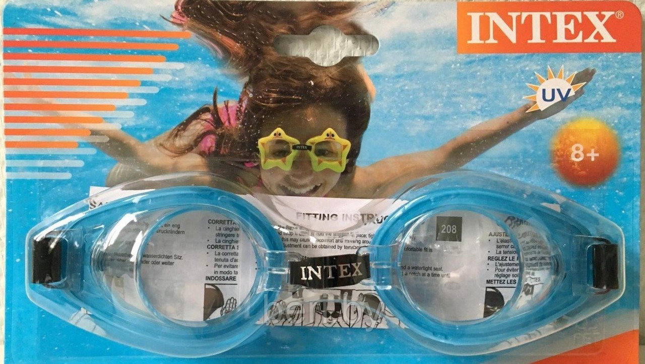 INTEX 55602 Очки для плавания "Play", 3 цвета, от 8 лет,антизапотевающие стекла, интекс - фото 3 - id-p100379708