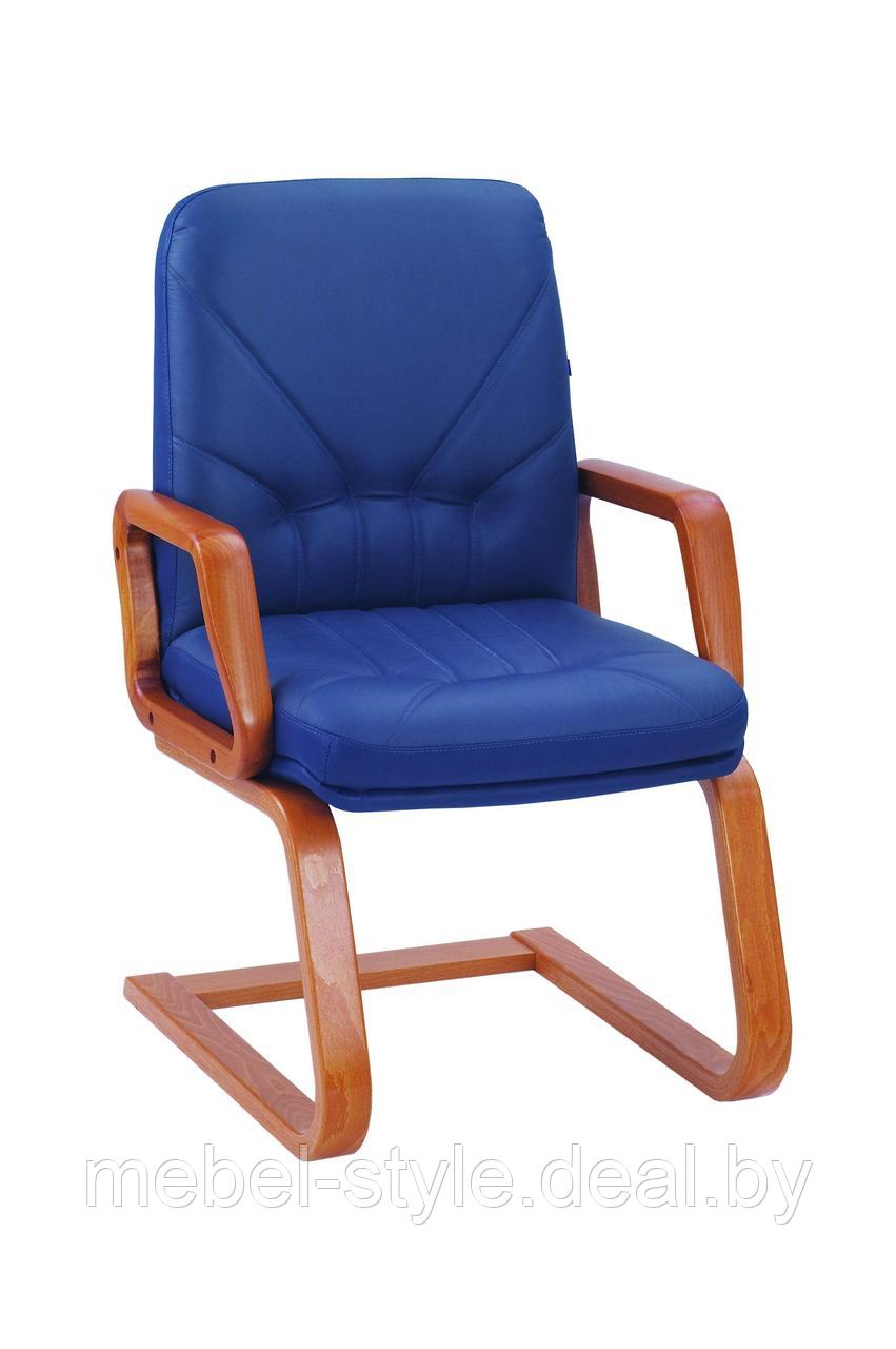 Кресло на деревянных полозьях МЕНЕДЖЕР CF дерево для конференц залов, стулья MANAGER CF Extra в ECO коже - фото 1 - id-p101241776