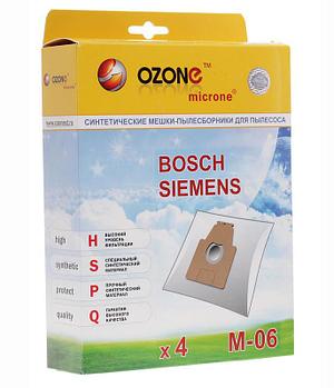 M-06 синтетика компл. 4шт. (10) Мешки-пылесборники OZONE microne