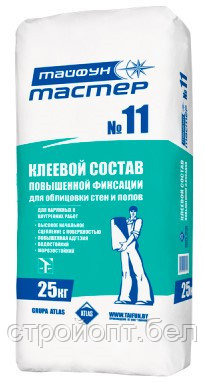 Клей повышенной фиксации для плитки Тайфун Мастер ТМ-11, 25 кг, РБ, фото 2