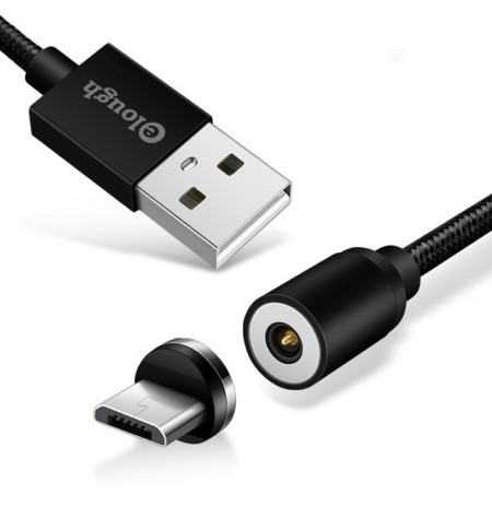 Кабель магнитный Micro USB Led 1 м Black (для зарядки)