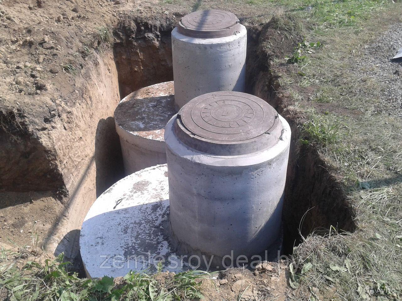 Вкапывание бетонных колец под канализацию - фото 3 - id-p101270320