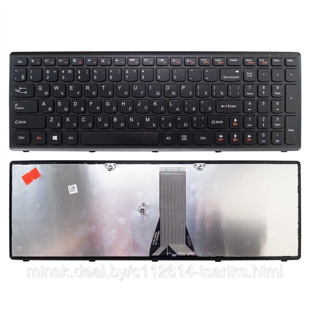 Клавиатура для ноутбука Lenovo IdeaPad Flex 15, G500S, G505S, S500, S510, Z510 черная, рамка черная - фото 1 - id-p101236827