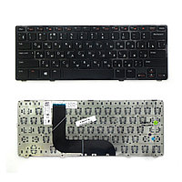 Клавиатура для ноутбука Dell Inspiron N411z, 14z-5423, Vostro 3360 Series. Плоский Enter. Черная, с черной