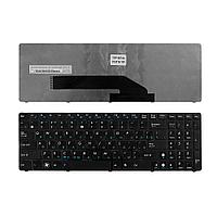 Клавиатура для ноутбука Asus K50, K51, K60, K70, P50, X5, X70 Series. Плоский Enter. Черная, с черной рамкой.