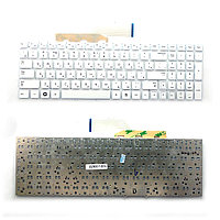 Клавиатура для ноутбука Samsung NP-300E5A, NP-300E5C, NP300E5C, NP-300V5A Series. Плоский Enter. Белая, без