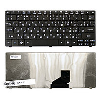 Клавиатура для ноутбука Acer Aspire One 521, 522, 532, D257, D270 Series. Плоский Enter. Черная, без рамки.