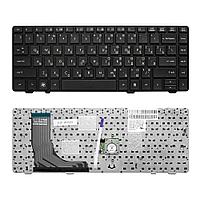 Клавиатура для ноутбука HP ProBook 6360b Series. Плоский Enter. Черная, с черной рамкой. PN: V119030A,