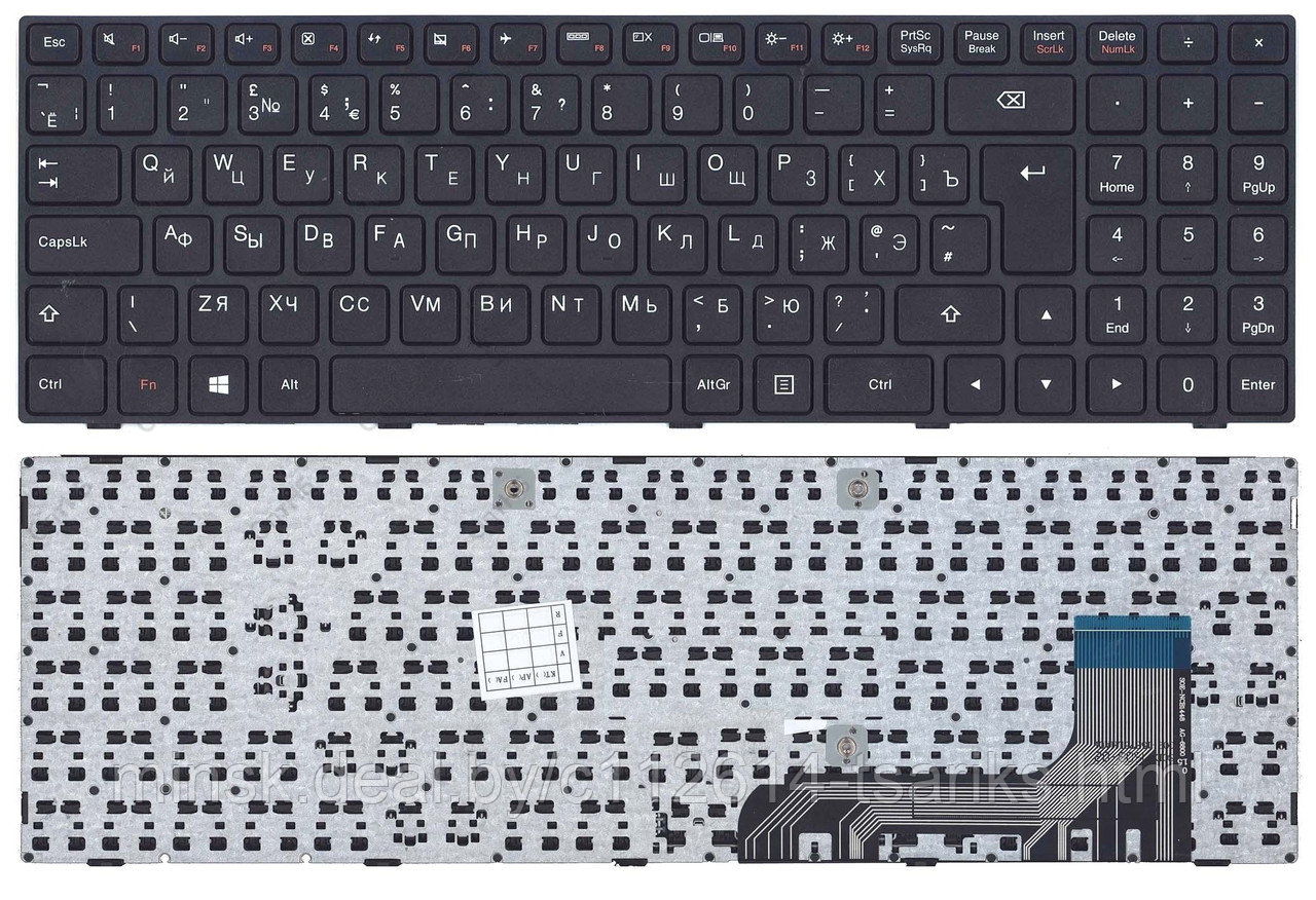 Клавиатура для ноутбука Lenovo Ideapad 100-15IBY, B50-10, B5010 черная, с рамкой - фото 1 - id-p101236813