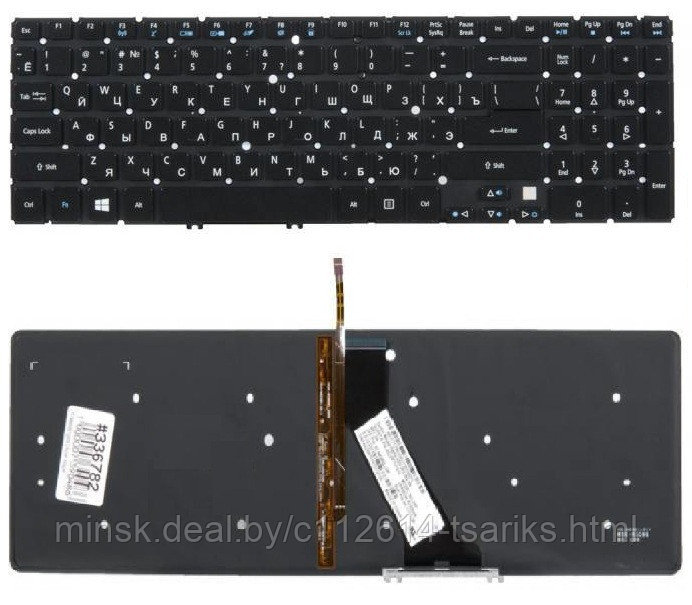 Клавиатура для ноутбука Acer Aspire V5-531, V5-551, V5-552, V5-571, V5-572, V7-581, V7-582, M3-581, M5-581 - фото 1 - id-p101240396