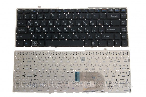 Клавиатура для ноутбука Sony Vaio VGN-FW черная, без рамки - фото 1 - id-p101235861