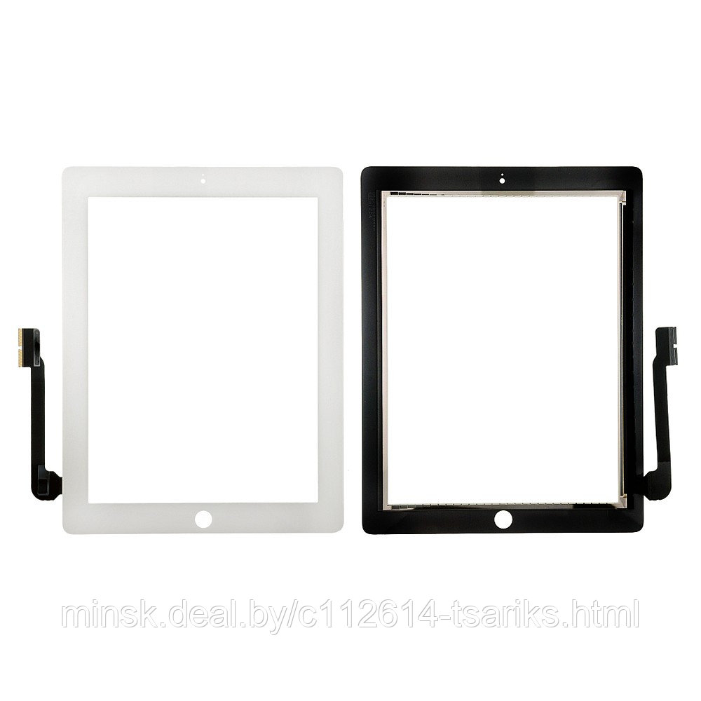 Сенсорное стекло, тачскрин для планшета Apple iPad 3, iPad 4 Retina, 9.7" 2048x1536. Белый. - фото 1 - id-p101238346