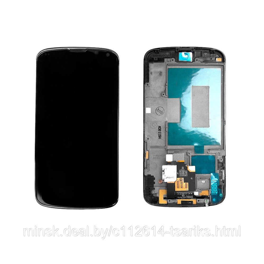 Дисплей, матрица и тачскрин для смартфона LG Nexus4, 4.7" 1280x768, A+. Черный. - фото 1 - id-p101238942