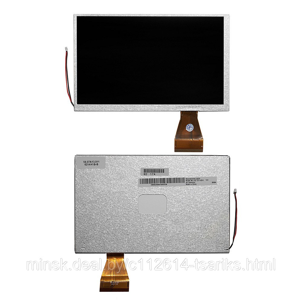 Матрица для планшета 7.0" 800x480 WVGA, 60 pin LED, Asus Eee PC 700, DNS AirTab E71. PN: A070VW04 V0, - фото 1 - id-p101235396
