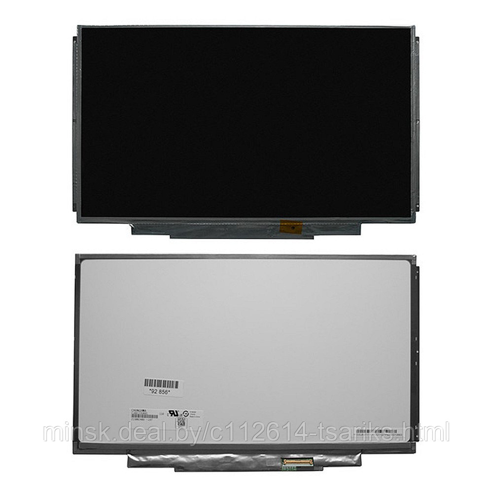 Матрица для ноутбука 13.3" 1600x900 HD+, 40 pin LVDS, Slim, LED, TN, крепления слева/справа (планки), - фото 1 - id-p101235610
