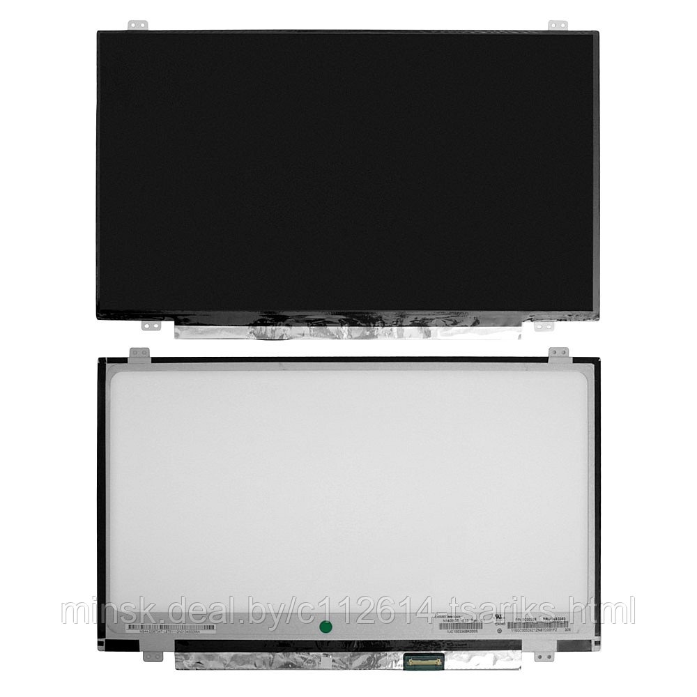 Матрица для ноутбука 14" 1366x768 WXGA, 30 pin eDP, Slim, LED, TN, крепления сверху/снизу (уши), глянцевая. - фото 1 - id-p101235825