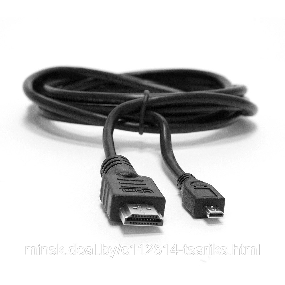 Кабель HDMI-micro -> HDMI для передачи цифрового аудио и видео сигнала высокого качества с GoPro Hero 3, 3 - фото 1 - id-p101236362