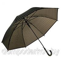 Зонт-трость 3D, полуавтоматический, R=55см, цвет чёрный, фото 2