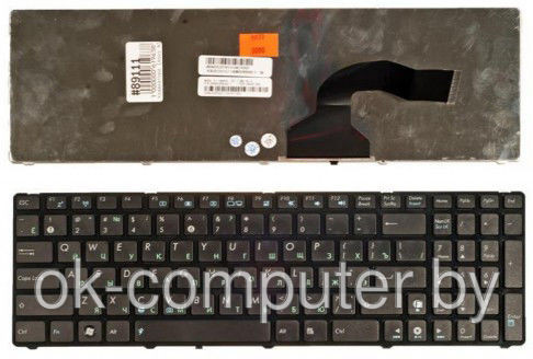 Клавиатура для ноутбука ASUS A52. Черная. В Рамке. Русскоязычная - фото 1 - id-p5300845