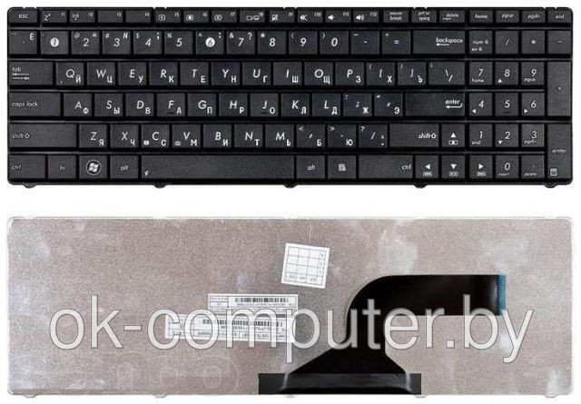 Клавиатура для ноутбука ASUS A52. Черная. Русскоязычная
