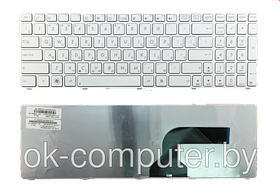 Клавиатура для ноутбука ASUS A52. Белая. В Рамке. Русскоязычная